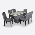 1.4M Rectangle Marble Dining Set MT60 + DC102 